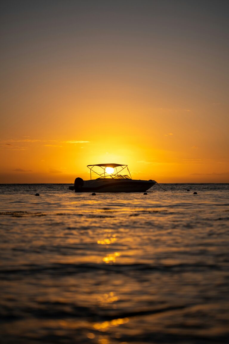 flic en flac coucher de soleil ile maurice