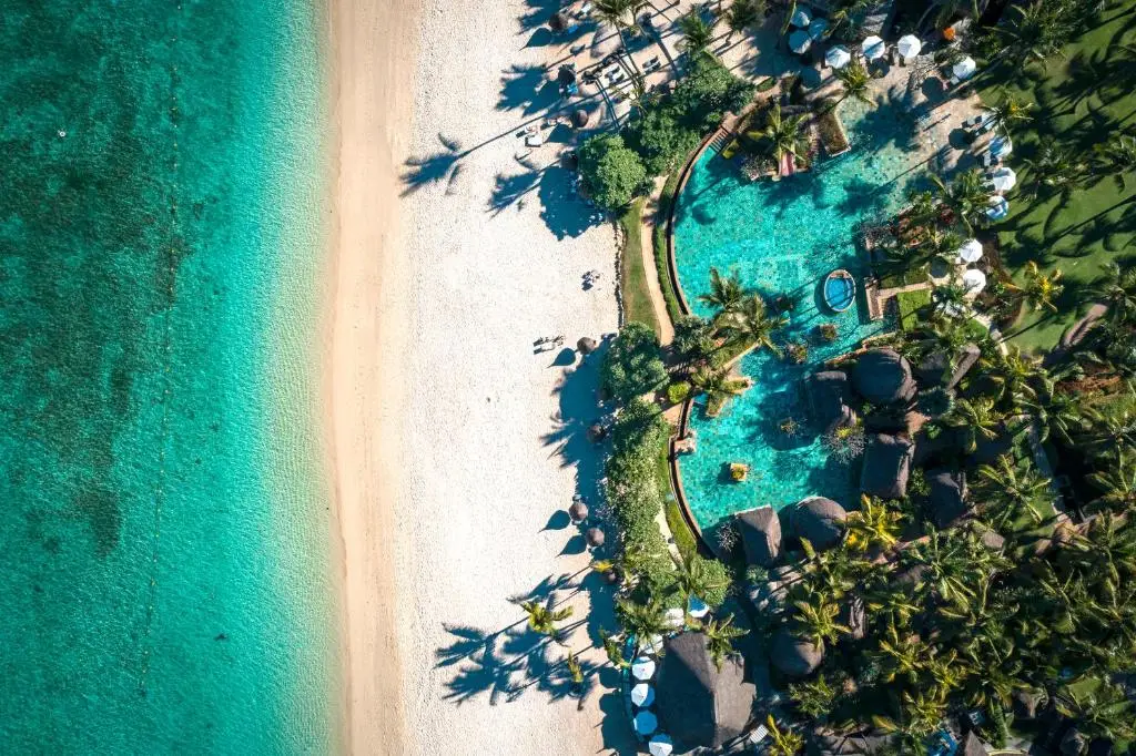 vue drone Hotel La Pirogue