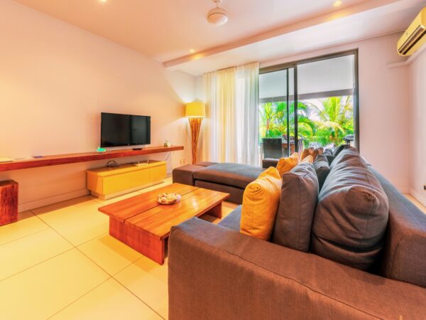 01 living 001 23 - Cascade sous-marine de l'île Maurice West Island - Appartement Deluxe 2 chambres - Living