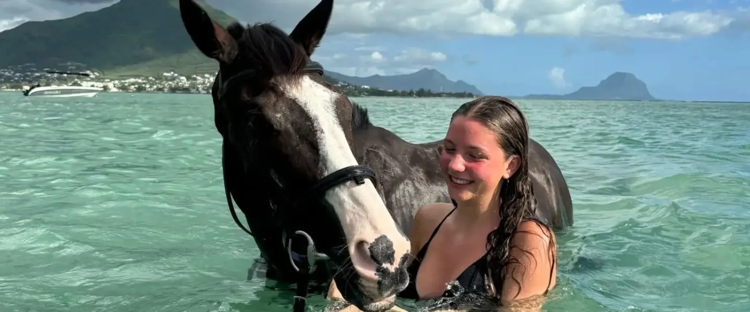 Nager avec un Cheval Ile Maurice